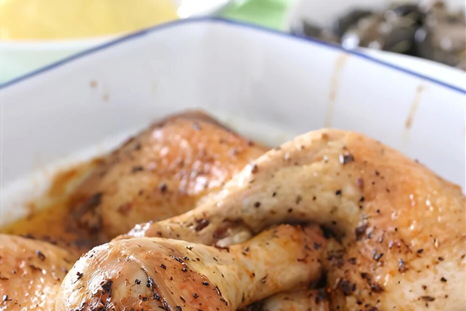 Чесночно-лимонная курица на гриле