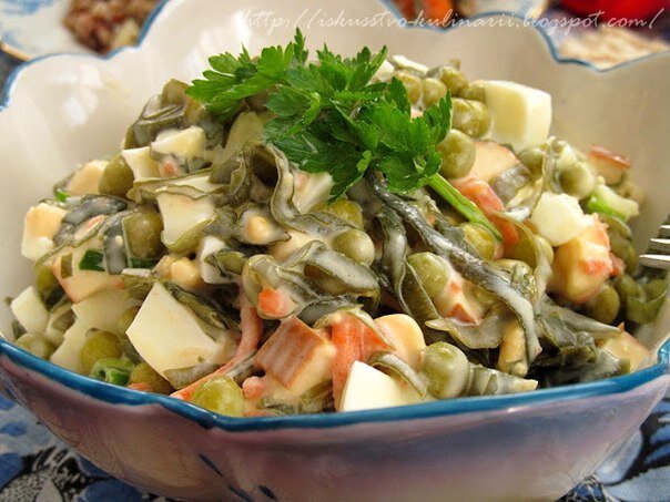 Неповторимый салат с морской капустой для всей семьи