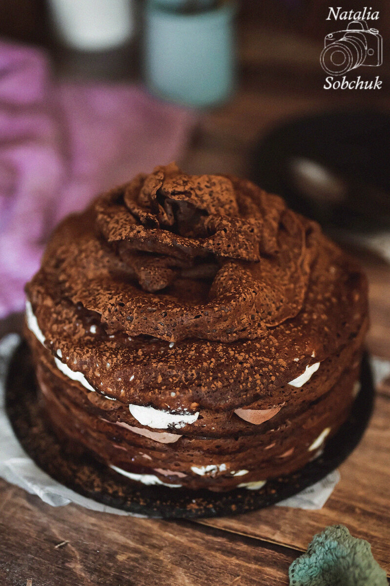 Праздник вкуса: шоколадный блинный торт для Масленицы