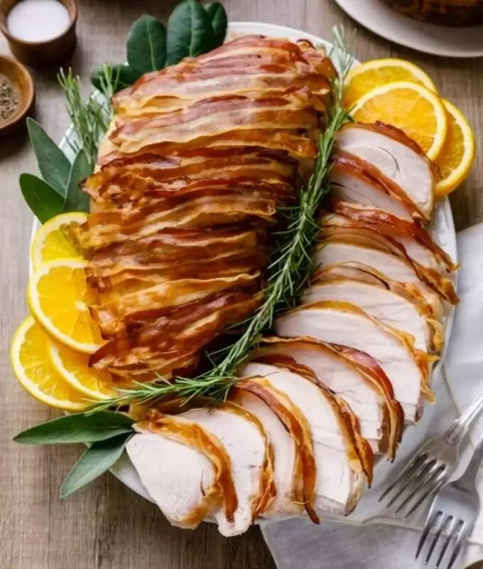 Индейка в беконе: праздник вкуса на столе